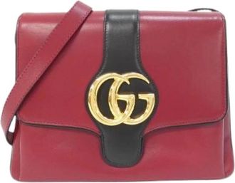 Gucci Pre-owned Leren Schoudertas - Dames - Vintage Schoudertas - Rood - ONE Size - Leer - Vintage