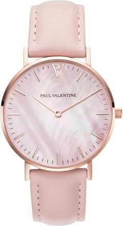 Paul Valentine Horloges - Dames - Horloges - Roze - ONE Size - Leer - Accessoires