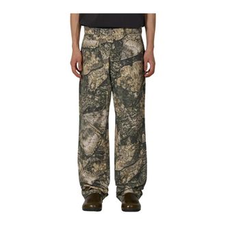 Roa Fomes Moth Print Double Knee Pant - Heren - Wijde Broeken - Veelkleurig - M - Katoen - Broeken