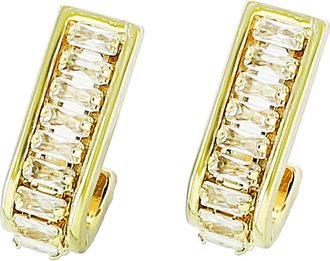 Panacea Cubic Zirconia J-Hoop Earrings in Gold at Nordstrom Rack