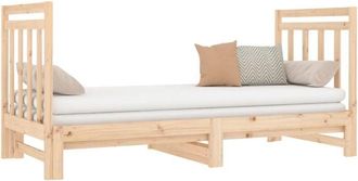 vidaXL vidaXL Pull-out Day Bed without Mattress 2x(90x190) cm