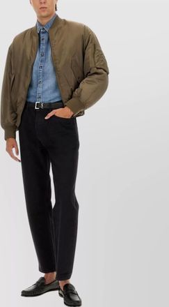 Saint Laurent water resistant bomber jacket design