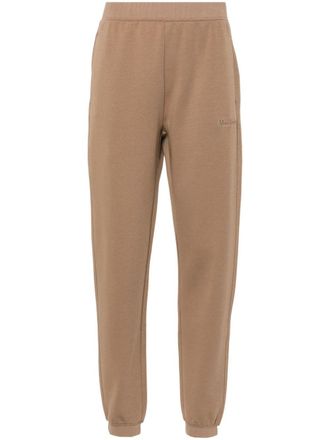 Max Mara Pantaloni sportivi con ricamo - Marrone