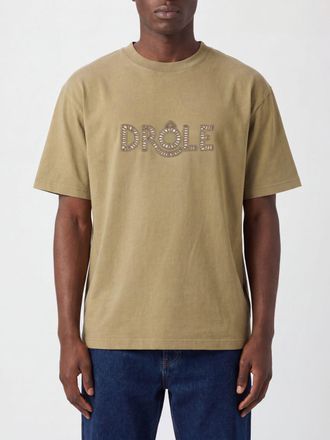 Dr&ocirc;le de Monsieur Dr&ocirc;le de Monsieur T-shirt girocollo in cotone con stampa logo a contrasto sul davanti