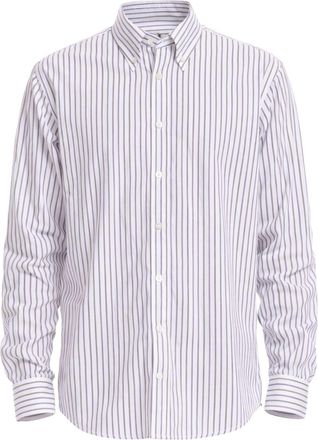 Cellar Door Sage Mens Striped Cotton Shirt