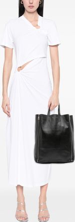Celine Womens Pre-owned Lambskin Vertical Zip Cabas Tote - Black Leather - One Size