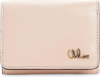 Chloé Mini Chloé Iconic Shiny Leather Trifold Wallet in 6J5 Cement Pink at Nordstrom