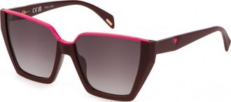 Police Womens SPLL33 57 570G96 Sunglasses - Red - One Size