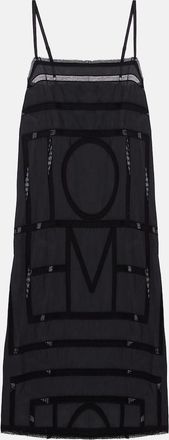 Toteme Embroidered silk midi dress