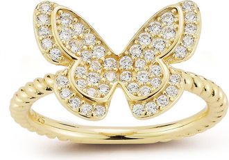 Glaze Jewelry Pavé Butterfly Ring in Gold at Nordstrom Rack, Size 6