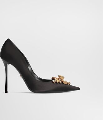 Dolce & Gabbana Satin Pumps - Woman Black Viscose 38.5