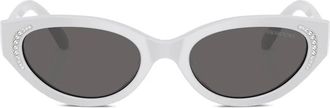 Swarovski crystal-embellished cat-eye sunglasses - Grey