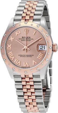 Rolex DateJust 31 Rose Dial Automatic Ladies Stainless Steel 18 ct Everose Gold Jubliee Watch 278341PRJ