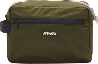 K-Way Groene Reis Etui Licht Functioneel - unisex - Toilettassen - Groen - ONE Size - Polyester - Tassen