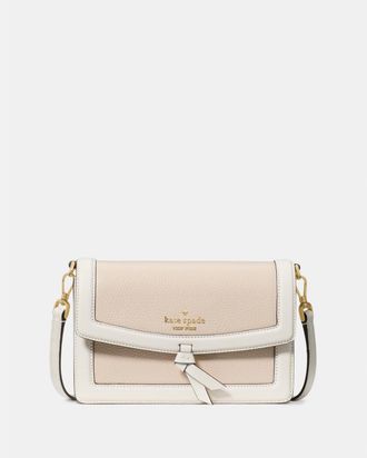 Kate Spade New York Womens Knott Mini Crossbody Bag - White Leather - One Size