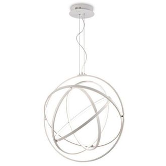 Mantra Inspired Mantra - Orbital - Colgante De Techo Redondo 80cm, 5 Anillos, 130w Led 3000k, 4250lm, Control Remoto Rf Blanco
