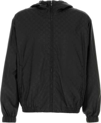Gucci Black GG Nylon Jacquard Jacket