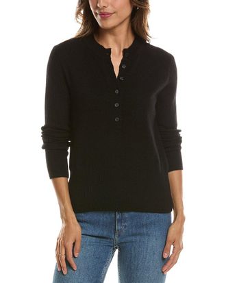 Fort&eacute; Cashmere Crewneck 100% Cashmere Henley