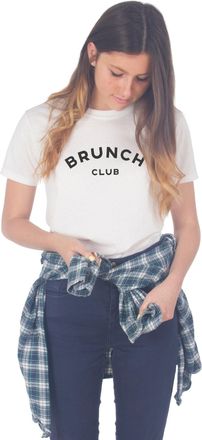 Sanfran Clothing Sanfran - Brunch Club T-Shirt - Extra Large/White