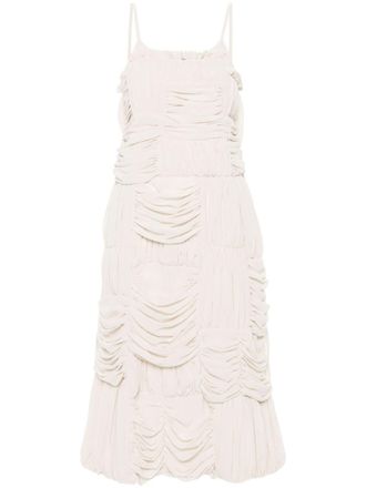 Comme Des Garçons Abito midi con ruches - Toni neutri
