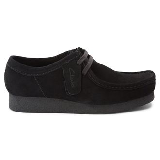 Clarks Wallabee Evo Suede Mens Lace Up Shoes - Black - Size:UK 8.5