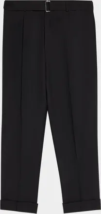 Officine G&eacute;n&eacute;rale Men & apos;s Hugo Wool Belted Trousers