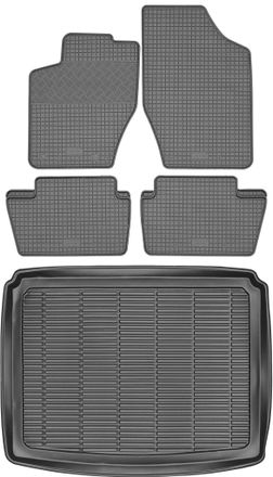 OEM Juego De Alfombrillas De Goma Para Peugeot 307 Hatchback (2001-2011) + Alfombrilla Para El Maletero