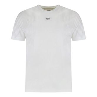 HUGO BOSS Training T-shirts & Tops, male, White, S, Slim Fit Crew Neck T-Shirt
