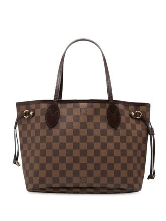 Louis Vuitton 2008 Damier Ebene Neverfull PM tote bag - women - Fabric/Calf Leather - One Size - Brown