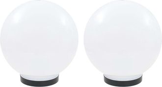 vidaXL Vidaxl - Juego De L&aacute;mparas De Bola Led 2 Piezas Esf&eacute;ricas 25 Cm Pmma