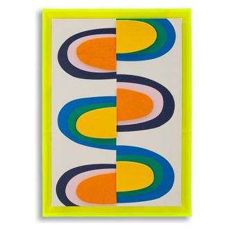 Dmora Cuadro Bamivani, Estructura De Pl&aacute;stico Y Madera, Material Pl&aacute;stico, 50x70h Cm Multicolor