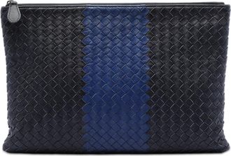 Bottega Veneta Pre-owned Bottega Veneta Bicolor Nappa Intrecciato Clutch B07178427T