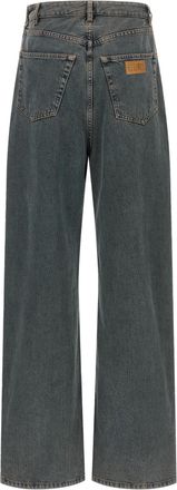 Maison Margiela Deconstructed Wide-Leg Denim Jeans - Gray