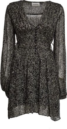 Isabel Marant Isabel Marant, Short Dresses, female, Black, Size: 2XS Abito corto in mussola con stampa