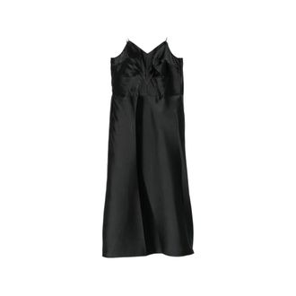 Calvin Klein Dames, Jurken, Zwart, Maat: 2XS Satijn