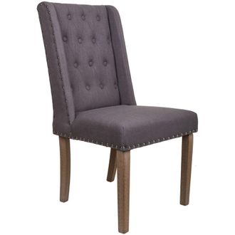 Wanderlust Deco Wanderlust Deco - Silla De Madera Tapizada Gris 53x53x48/102