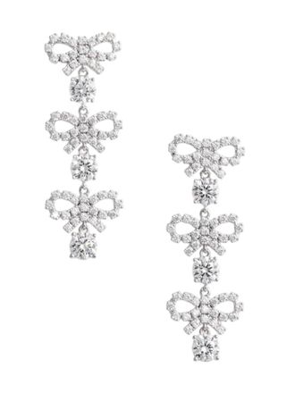 Self Portrait Self -Porträt -Ohrringe mit Kristallmikrofliegen abgebaut