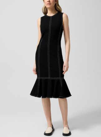 Ami Womens Contrasting seams black dress