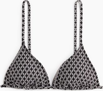 H&M Wattiertes Triangel-Bikinitop - Schwarz