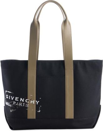 Givenchy Large Canvas & Leather Tote in Black at Nordstrom