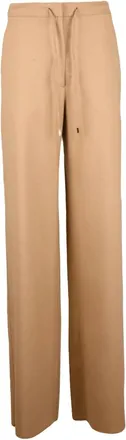 Max Mara Broeken, Dames, Bruin, 3Xs, Wol, Denaro Wijde Broek