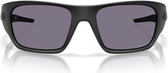 Oakley 60mm Prizm Rectangular Sunglasses in Matte Black /Prizm Grey at Nordstrom