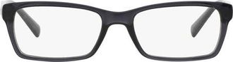A|X Armani Exchange 53mm Rectangular Optical Glasses in Transparent Grey at Nordstrom