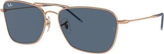Ray-Ban RBR0102S Caravan Reverse 92023A Mens Sunglasses Gold Size 58