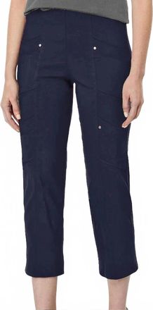 Elliott Lauren Crop Cargo Pants In Navy
