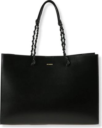 Jil Sander Tangle Tote - Dames - Shoppers - Zwart - ONE Size - Leer - Tassen