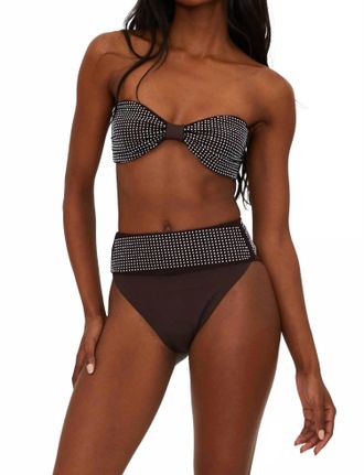 Beach Riot Paula Bikini Top In Brown