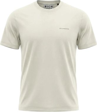 John Richmond Logo T-shirt - Heren - T-shirts - Beige - XL - Katoen - Tops