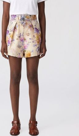 Zimmermann Pantaloncini Zimmermann in seta e cotone con stampa floreale