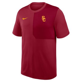Nike USC Sideline Coach Nike Mens Dri-FIT College Top in Red | 03B20DWVSCJ-2QD